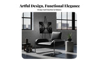 Modernist Inspired Serpentine Form Seat Modern Design Accent Armchair Minimalist Aesthetic Lounge Chair Statement Piece for Interior Designers, Apartment Dwellers, Living Room, Reception Area, Bedroom, study corner