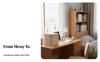Foldable Storage Box with Doors Modular Design Foldable Storage Box Large Capacity Mobile Book Organizer for Students, Dorm Room, Study, Playroom