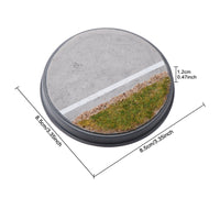 Flat Top Brown Rim Figure Stand Hobby Decor Miniature Scene Base for Model Cars
