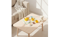 Wooden Tea Set with Tray Natural Tea Party Set with Dessert Pieces Toy Playful Smooth for Children, Playroom, Preschool