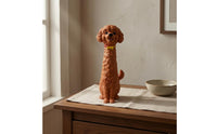 Resin Dog Figurine Vase Standing Dog-Shaped Vase Hand-Finished for Tabletop