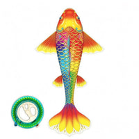 Colorful Koi Fish Kite Flowing Tail Koi Kite Bright Colors Wind Flyer for Outdoor, Beach, Park