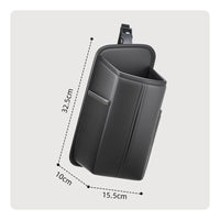 Mesh Side Pocket Tissue Holder Organizer Leather-Like Front Seat Tissue Holder Stitched Hanging Seat Pouch Rectangular