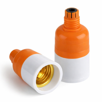 Ceiling Light and Outdoor Light E27 Lamp Holder for Garage Lighting, Flame Retardant Bulb Holder, 800 Pack Shockproof E27 Screw Base, Orange