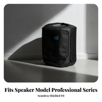 Top Handle Opening Portable Speaker Dust Cover Smooth Textile Portable Speaker Cover Black for Storage, Travel