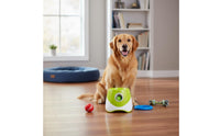 USB Rechargeable Automatic Ball Launcher Interactive Training Pet Ball Launching Machine Adjustable Launch Distance Electric Fetch Toy Single-Button Control for Backyard