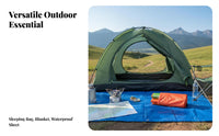 Heat Retention Emergency Sleeping Bag Multifunctional PE Aluminum Film Blanket Compact for Hikers, Adventurers, Camping, Hiking, Exploration