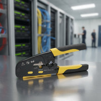 Ethernet and Telephone Modular Plug Crimping Tool Ratcheting Network Cable Crimping Tool Multifunction for Home Wiring