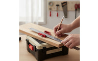 Woodworking Ruler with Positioning Block Adjustable Steel Ruler with Stop Block Angle Marking Tool Accurate Precision