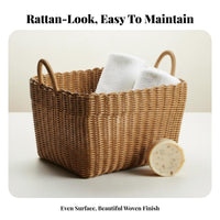 Plastic Woven storage container adaptable Woven Plastic storage container Easy to Clean for Closet