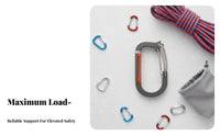 Aluminum Alloy Harness Tool Carabiner Heavy Duty Carabiner Hook Clip Multi-Purpose Safety Harness Equipment Holder Wire Gate Design for High-Altitude Workers, Rescue Personnel, Outdoor Enthusiasts
