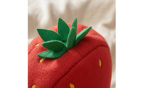 Leaf-Shaped Topper Strawberry Pet Hat Yellow Spots Stuffed Strawberry Hat Lightweight Headwear Funny Novelty for Pets, Photography, Performance
