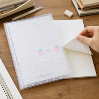 RosyPosy B5 Soft Cover Strawberry Dot Loose-Leaf Notebook for Students