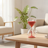 15-Minute Glass Hourglass Transparent Hourglass Timer Decorative Sand Clock Timer Elegant for Professionals, Students, Desk, Office, Kitchen, Meditation