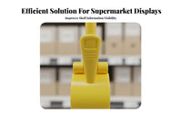 Display Clip 360° Rotation Hook-on Tag Holder Adjustable Angle Rotatable Sign Clamp for Retailers, Shop Owners, Supermarkets, Shopping Malls