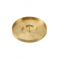 Central Spike Brass Incense Holder Round Incense Holder Tray Shallow Dish Home Accessory Low Rim