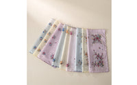 9 Pieces Pocket Squares with Edges Soft Pocket Squares Thin Handkerchief with Wavy Border for Women, Daily Use, Gifting, Travel