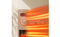 2-in-1 Column Heater with Mister Year-Round Column Fan Heater Slim Misting Fan Vertical for Living Room