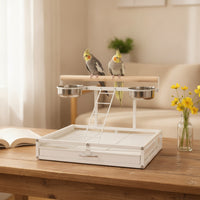 Bird Play Stand Compact Tabletop Bird Stand Stable Pet Supply for Parakeets