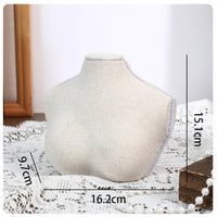 Necklace Display Bust Light Beige Necklace Bust Display Stand Torso-Shaped Pendant Chain Holder