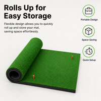 Verdant Sports Practice Pitching Mat, Thickened PP Grass Practice Driving Mat, Heavy Duty Rubber Base Practice Chipping Mat for Home Use