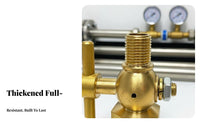 Brass Plug Valve Thickened Frame Pressure Gauge Stop Valve Flow Control Device Plumbing Fitting Sturdy Duty