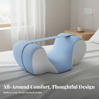 Posture Correction Pillow Memory Foam Roll-Resistant Pillow Ergonomic Design Wellness Product for Post-Surgery Patients, Elderly, Hospital