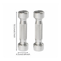 Polished Stainless Steel Dumbbells Solid Metal Dumbbells with Knurled Handles Space-Saving Dumbbell Pair Portable for Strength Training, Warmups