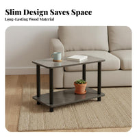 Minimalist Design Bedside Nightstand Compact Size Sofa End Table Versatile Usage Narrow Side Table Sturdy Construction for Apartment Dwellers, Families with Children, Living Room, Small Areas, Home Office, Entryway