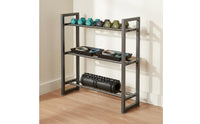 Heavy Duty 3 Tier Dumbbell Rack Movable Mobile Metal Weight Stand Stable Construction