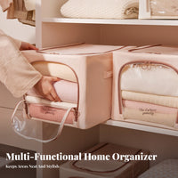 foldable textile Storage container Stackable Closet Organizer Steel Frame reinforcement