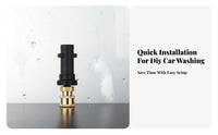 Leak-Proof 1/4 Inch Quick Connect Adapter 1/4 Inch Quick Connect Converter Easy Installation Foam Cannon Adapter Heavy Duty for Car Detailers, DIY Enthusiasts, Farm Use