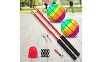 Comfortable Grip Rainbow Arm Exercise Ball Anti-Tangle Cord Elastic Rebound Ball Full Body Workout for Seniors, Women, Square Dancing