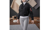 1/6 Scale Windbreaker Jacket Collector's Item Action Figure Aircrew Jacket Zipper Closure Miniature Padded Coat for Hobbyists, Diorama Display