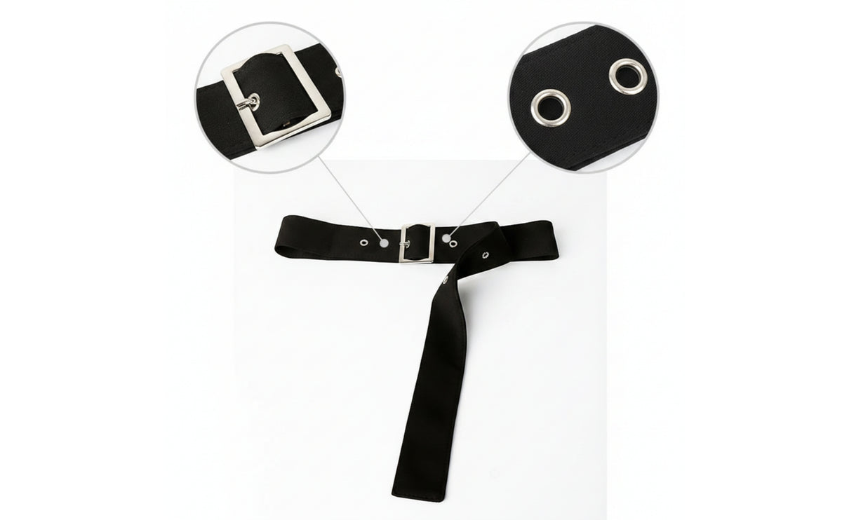Textile Belt with Buckle Minimalist Eyelet Belt Versatile for All Genders for Women, Dresses, Coats