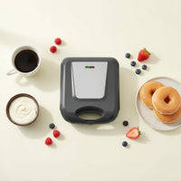 Double-Sided Heating 16-Hole Donut Machine Non-Stick Surface Electric Donut Appliance Simple Operation Kitchen Appliance Compact Design for Breakfast