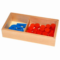 Math Toy Wooden Material for Children 3-6 Years, Number Learning Toy with Counting Sticks, Educational Wooden Toy for Learning to Calculate