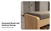 Slim Profile Upholstered Shoe Changing Stool Space-Saving Multi-Tier Shoe Stool 2-in-1 Design Entryway Bench Sturdy and Long-Lasting for Apartment Dwellers, Families, Homeowners, Hallway, Mudroom, Living Room, Bedroom