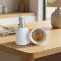 E14 to E27 Adapter for Light Fixture, Heat Resistant Converter with Rated Current 10A, Single Bulb Base Adapter, 36mm X 62mm Small Screw Fit