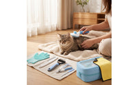 Pet Grooming Kit with Storage Bag Self-Cleaning Dog Grooming Set Organized Organizer for Travel