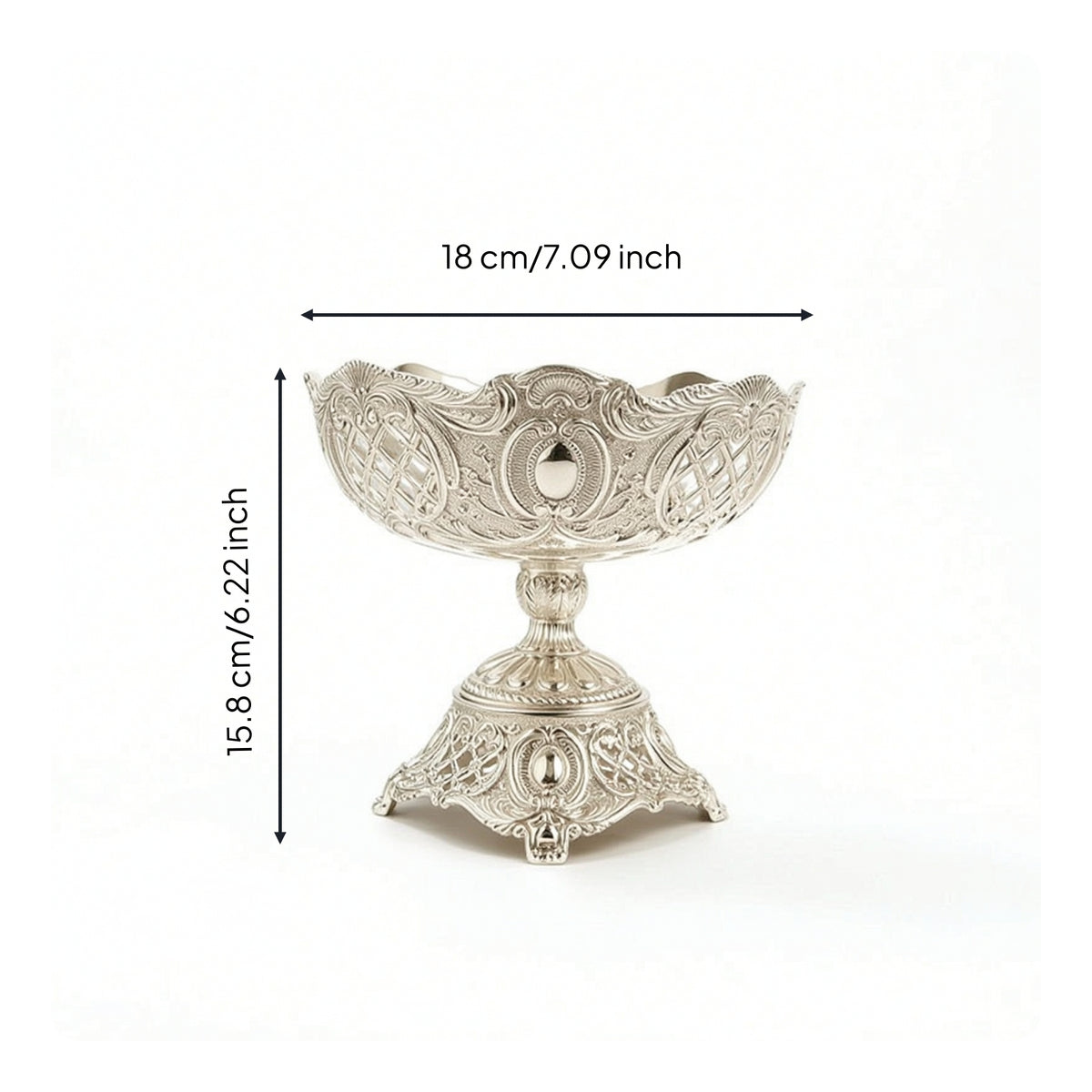 Embossed Dessert Bowl Footed Dessert Bowl Vintage for Table Styling