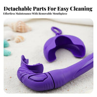 Diving Snorkel Soft Mouthpiece Silicone Diving Snorkel Detachable Buckle for Divers, Water Sports Enthusiasts, Snorkeling, Travel, Beach