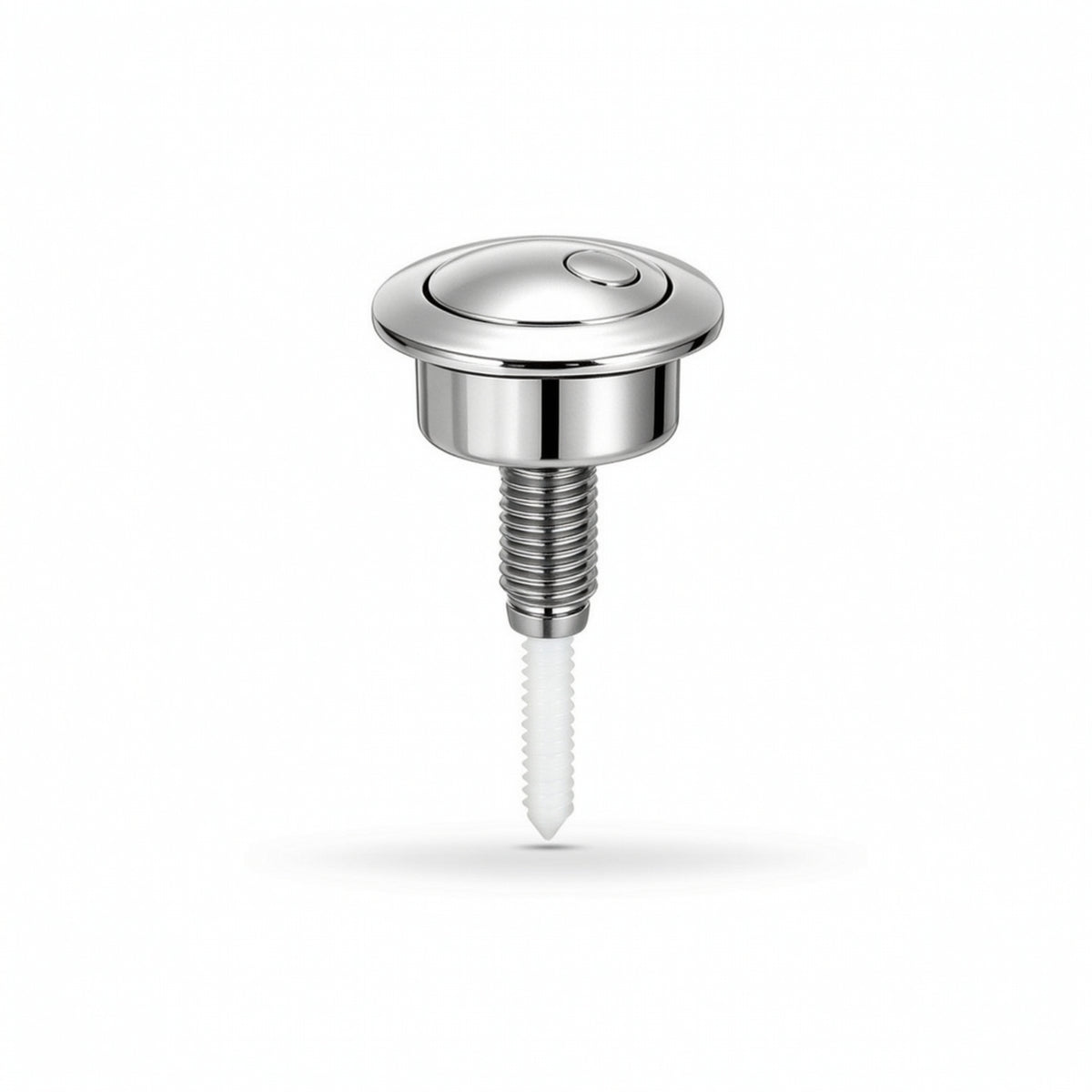 Toilet Button with Threaded Stem Chrome Toilet Cistern Push Button Low-Height Chrome-Plated for Bathroom Repair
