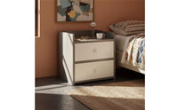 Rounded Corners Modern Bedside Cabinet Large Capacity Small Nightstand with Drawer Bedside Storage Shelf for Dorm Room