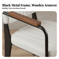 Retro Design utilitarian design Armchair Ergonomic spine supportrest Accent Chair With Armrests Indoor Seating dense Foam Filling for Homeowners, Apartment Dwellers, Readers, Dining Room, Bedroom, Home Office, Small Spaces