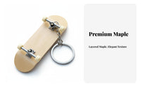 Functional Turning Trucks Finger Skateboard Keychain Anti-Slip Grip Pad Mini Finger Skateboard DIY Assembly for Students, Desk, School, Home