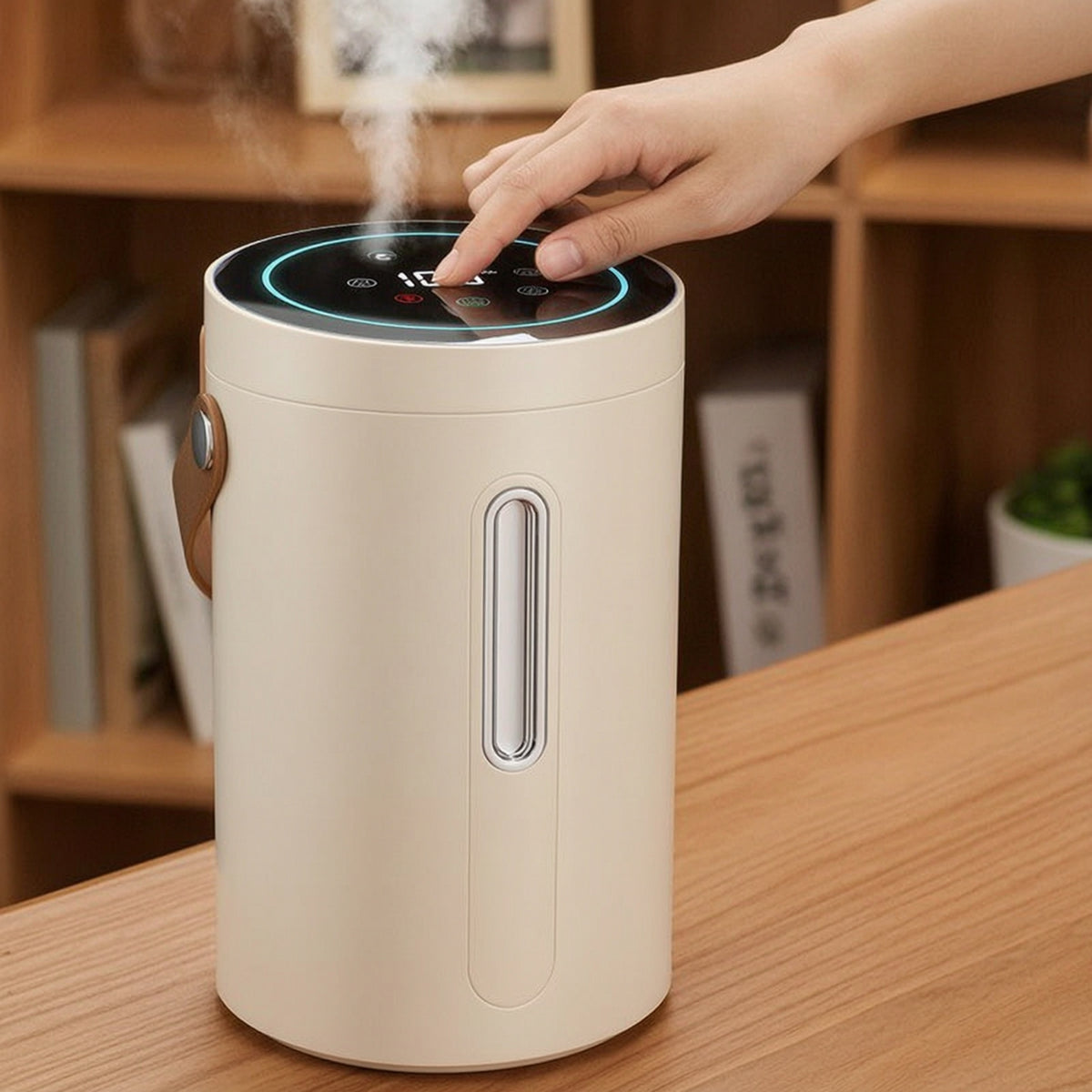 Humidifier with Twin Nozzles Quiet Humidifier with Carry Strap Portable for Desk, Bedroom, Office