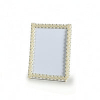 Picture Frame with Resin Border Freestanding Tabletop Photo Frame Easy to Clean Gallery Style for Newlyweds, Weddings, Dresser