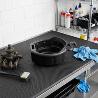 Oil Drain Pan Large Capacity Waste Oil Collector Heavy-Duty Construction Low Profile Drain Pan for Mechanics, Car Maintenance, Auto Repair Shop