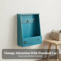 Retro Design Key Storage Box Decorative Key Storage Cabinet Housewarming Gift Entryway Organizer Easy Installation for Interior Design Enthusiasts, Homeowners, Families, Hallway, Mudroom, Kitchen, Living Room